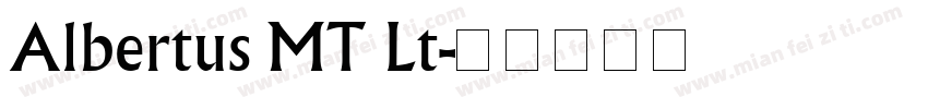 Albertus MT Lt字体转换